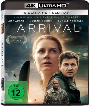 ARRIVAL (Amy Adams, Jeremy Renner) 4K Ultra HD + Blu-ray Disc