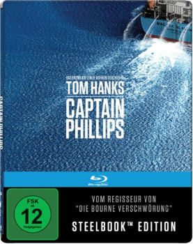 CAPTAIN PHILLIPS (Tom Hanks) Blu-ray Disc, Steelbook