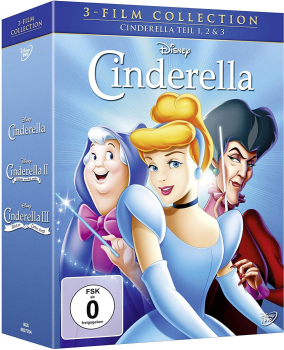 CINDERELLA 1-3 (Walt Disney) 3-Film Collection, 3 DVDs