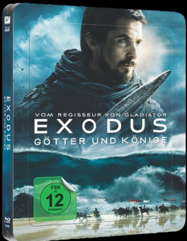 Preview: EXODUS, Götter und Könige (Christian Bale) Blu-ray 3D + Blu-ray Disc, Steelbook