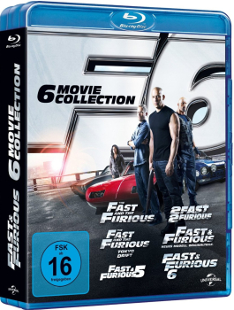 FAST & FURIOUS 1-6 (Vin Diesel, Paul Walker) 6 Blu-ray Discs