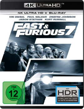 FAST & FURIOUS 7 (Vin Diesel, Paul Walker) 4K Ultra HD + Blu-ray Disc