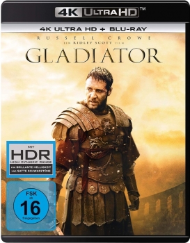 GLADIATOR (Russell Crowe, Joaquin Phoenix) 4K Ultra HD + Blu-ray Disc