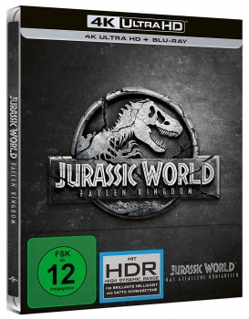 JURASSIC WORLD: DAS GEFALLENE KÖNIGREICH (4K Ultra HD + Blu-ray Disc) Steelbook