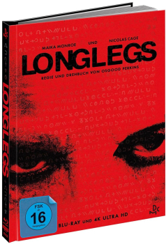 LONGLEGS (Maika Monroe, Nicolas Cage) 4K UHD + Blu-ray Disc, Mediabook