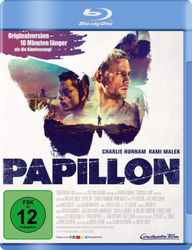 PAPILLON (Charlie Hunnam, Rami Malek) Blu-ray Disc