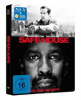 SAFE HOUSE (Denzel Washington, Ryan Reynolds) Blu-ray Disc, Steelbook
