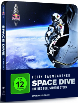 SPACE DIVE, The Red Bull Stratos Story (Felix Baumgartner) Blu-ray Disc, Steelbook