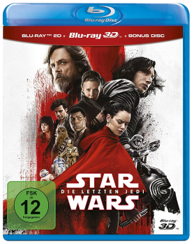 STAR WARS: DIE LETZTEN JEDI (Daisy Ridley) Blu-ray 3D + 2 Blu-ray Discs