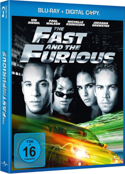 THE FAST AND THE FURIOUS (Vin Diesel, Paul Walker) Blu-ray Disc, Schuber