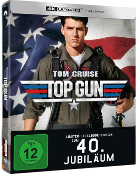 TOP GUN (Tom Cruise, Val Kilmer) 4K Ultra HD + Blu-ray Disc, Steelbook