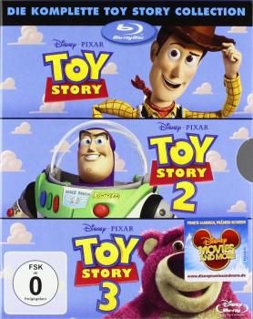 TOY STORY 1 + 2 + 3 (Walt Disney, Pixar) 3 Blu-ray Discs