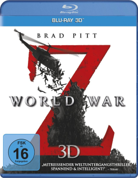 WORLD WAR Z (Brad Pitt, Mireille Enos) Blu-ray 3D