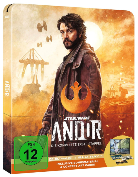 ANDOR, Staffel 1 (Diego Luna) 4K Ultra HD + 3 Blu-ray Discs, Steelbook