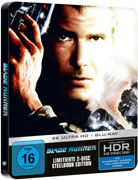 BLADE RUNNER, Final Cut (Harrison Ford) 4K Ultra HD + Blu-ray Disc, Steelbook