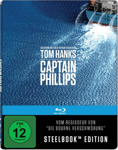 CAPTAIN PHILLIPS (Tom Hanks) Blu-ray Disc, Steelbook