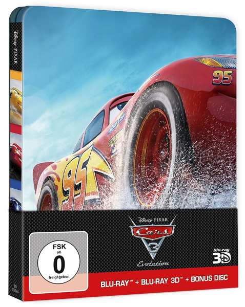 CARS 3: EVOLUTION (Walt Disney) Blu-ray 3D + 2 Blu-ray Discs, Steelbook