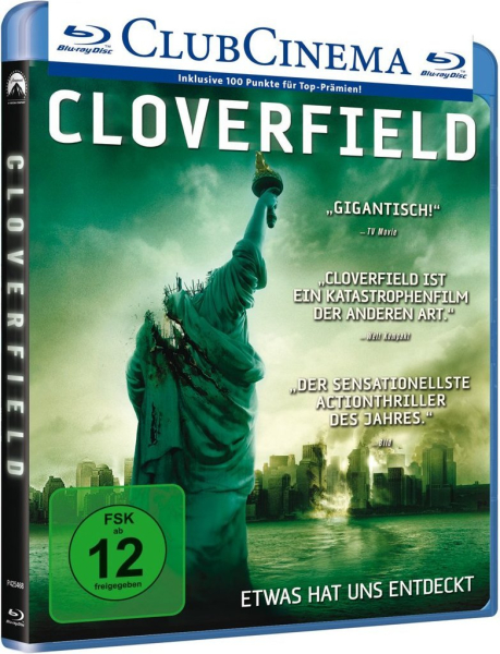 CLOVERFIELD (Lizzy Caplan, Jessica Lucas) Blu-ray Disc