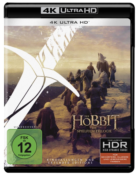 DER HOBBIT: DIE SPIELFILM-TRILOGIE (Kinofassung + Extended Edition) 6 x 4K Ultra HD
