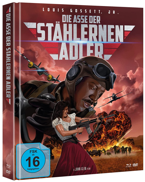 DIE ASSE DER STÄHLERNEN ADLER (Louis Gossett, Jr.) Blu-ray Disc + DVD, Mediabook