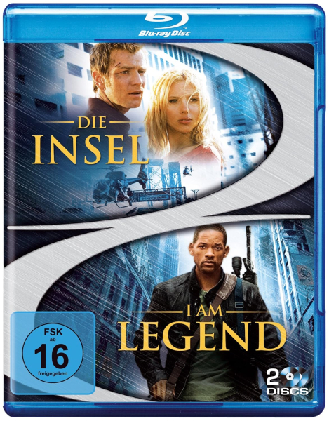DIE INSEL (Ewan McGregor) + I AM LEGEND (Will Smith) 2 Blu-ray Discs