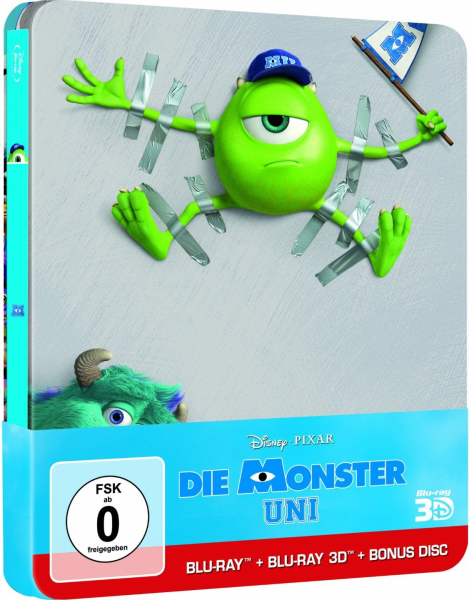 DIE MONSTER UNI (Walt Disney, PIXAR) Blu-ray 3D + Blu-ray Disc, Steelbook