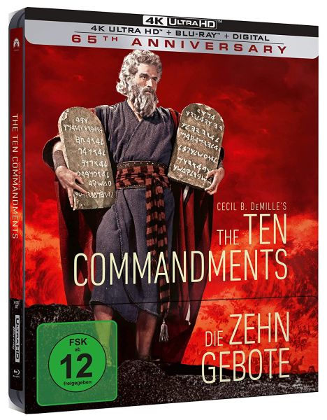 DIE ZEHN GEBOTE (Charlton Heston) 4K Ultra HD + Blu-ray Disc, Steelbook