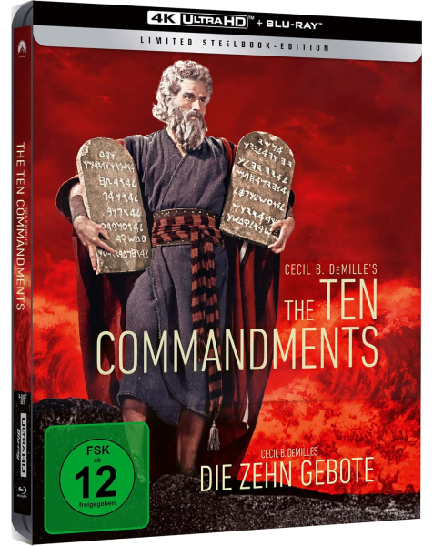 DIE ZEHN GEBOTE (Charlton Heston) 4K Ultra HD + Blu-ray Disc, Steelbook