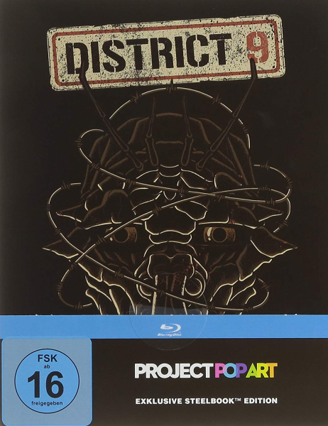DISTRICT 9 (Regie: Neill Blomkamp) Blu-ray Disc, Steelbook