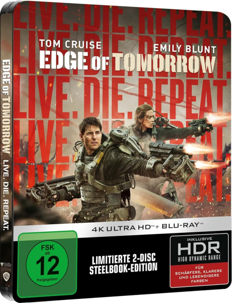 EDGE OF TOMORROW Live.Die.Repeat (4K Ultra HD + Blu-ray Disc) Steelbook