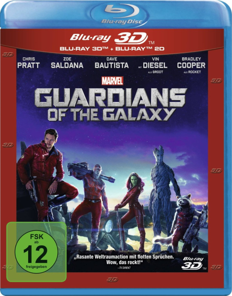 GUARDIANS OF THE GALAXY (Chris Pratt) Blu-ray 3D + Blu-ray Disc