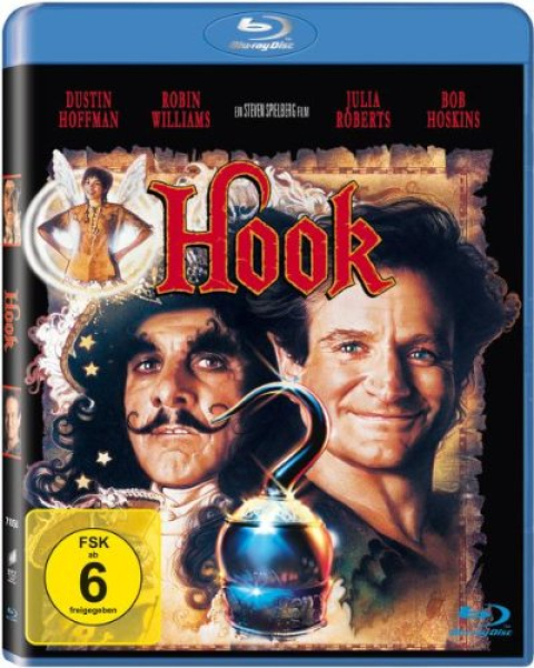 HOOK (Dustin Hoffman, Robin Williams, Julia Roberts) Blu-ray Disc