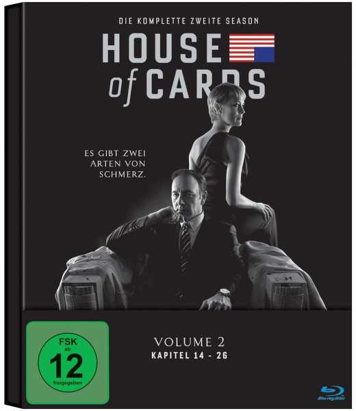 HOUSE OF CARDS, Season 2 (Kevin Spacey) 4 Blu-ray Discs