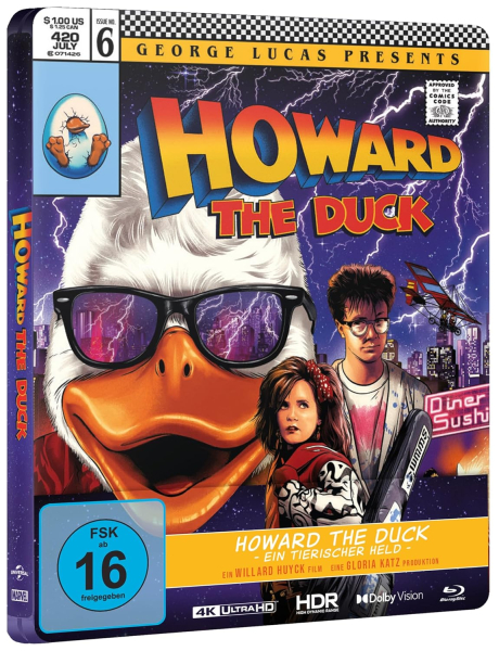 HOWARD THE DUCK, Ein tierischer Held (4K Ultra HD + Blu-ray Disc) Steelbook