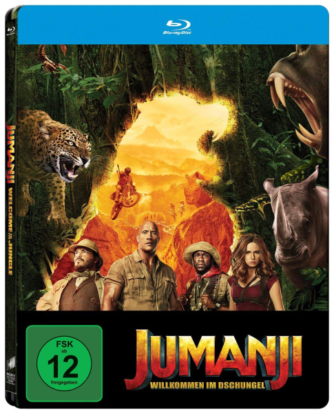 JUMANJI: WILLKOMMEN IM DSCHUNGEL (Dwayne Johnson) Blu-ray Disc, Steelbook