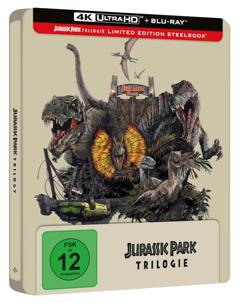 JURASSIC PARK TRILOGIE (4K Ultra HD + Blu-ray Disc) Steelbook