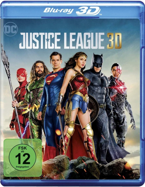 JUSTICE LEAGUE (Jason Momoa, Henry Cavill, Gal Gadot) Blu-ray 3D