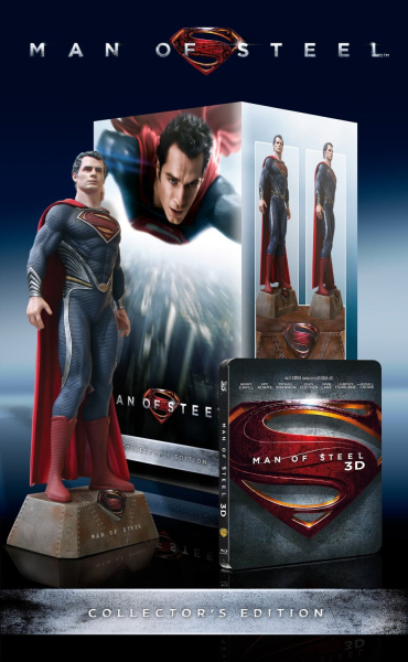 MAN OF STEEL, Collector's Edition (Blu-ray 3D, Steelbook) + Figur