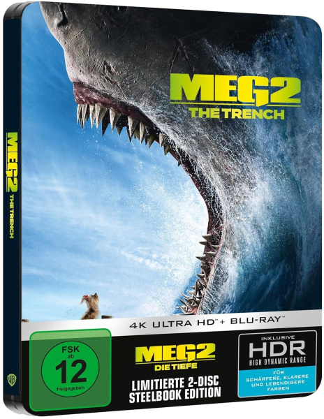 MEG 2 - DIE TIEFE (Jason Statham) 4K Ultra HD + Blu-ray Disc, Steelbook