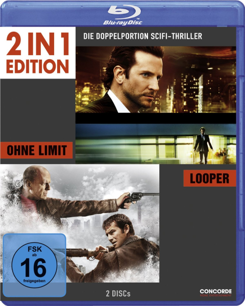 OHNE LIMIT (Bradley Cooper) + LOOPER (Bruce Willis) 2 Blu-ray Discs