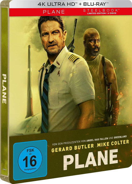 PLANE (Gerard Butler) 4K Ultra HD + Blu-ray Disc, Steelbook