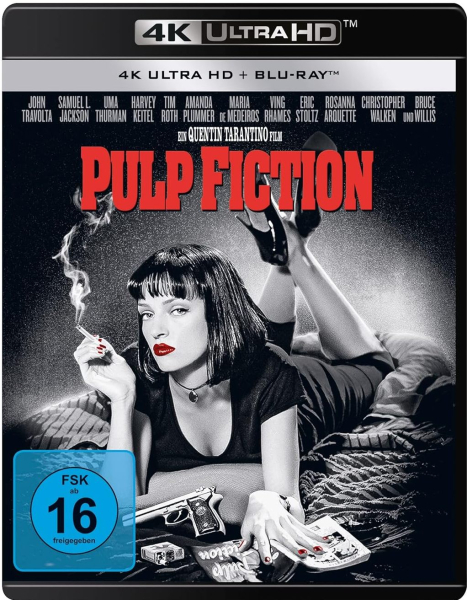 PULP FICTION (Uma Thurman, Bruce Willis) 4K Ultra HD + Blu-ray Disc
