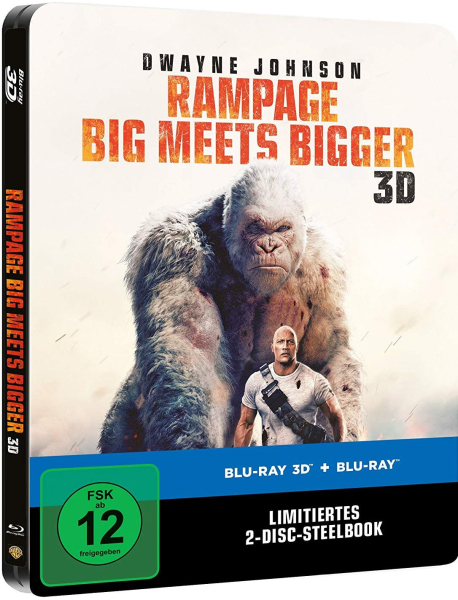 RAMPAGE: BIG MEETS BIGGER (Blu-ray 3D + Blu-ray Disc) Steelbook