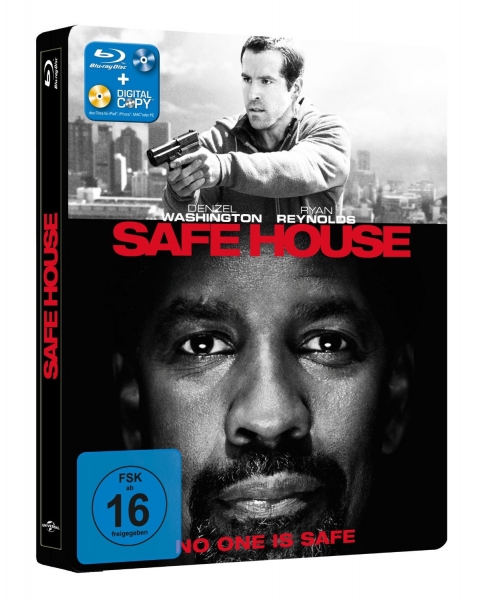 SAFE HOUSE (Denzel Washington, Ryan Reynolds) Blu-ray Disc, Steelbook