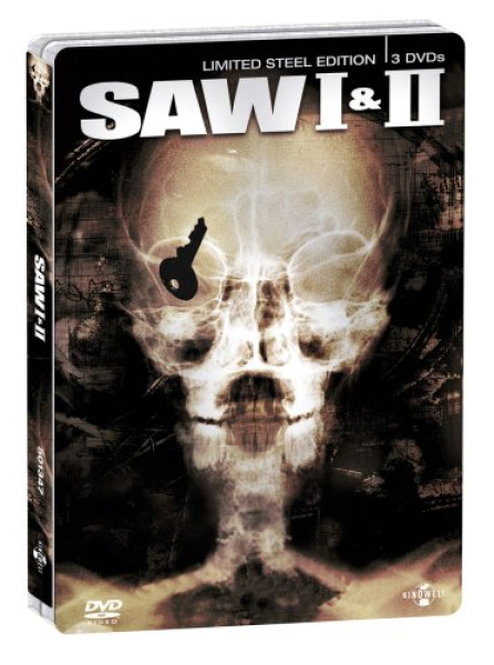 SAW I + SAW II (Tobin Bell, Donnie Wahlberg) 3 DVDs, Steelbook
