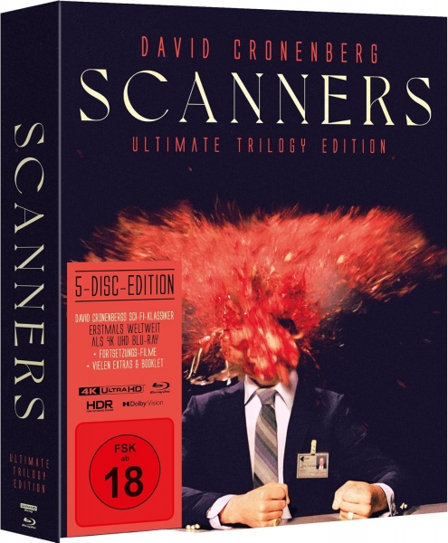 SCANNERS Ultimate Trilogy Edition (4K Ultra HD + 4 Blu-ray Discs)