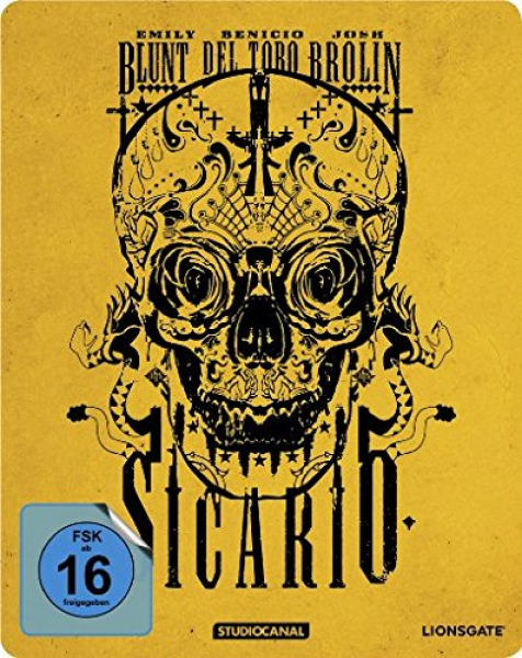 SICARIO (Emily Blunt, Benicio Del Toro) Blu-ray Disc, Steelbook