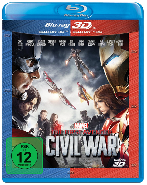 THE FIRST AVENGER: CIVIL WAR (Chris Evans) Blu-ray 3D + Blu-ray Disc