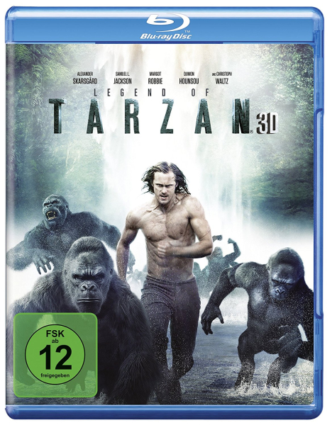 THE LEGEND OF TARZAN (Alexander Skarsgard, Christoph Waltz) Blu-ray 3D