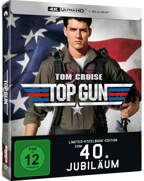 TOP GUN (Tom Cruise, Val Kilmer) 4K Ultra HD + Blu-ray Disc, Steelbook